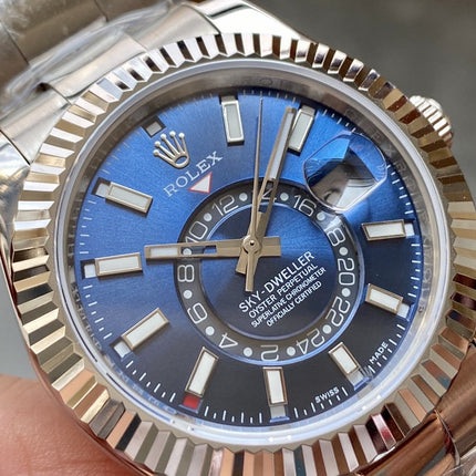 SKY-DWELLER 42 STEEL BLUE DIAL OYSTER BRACELET