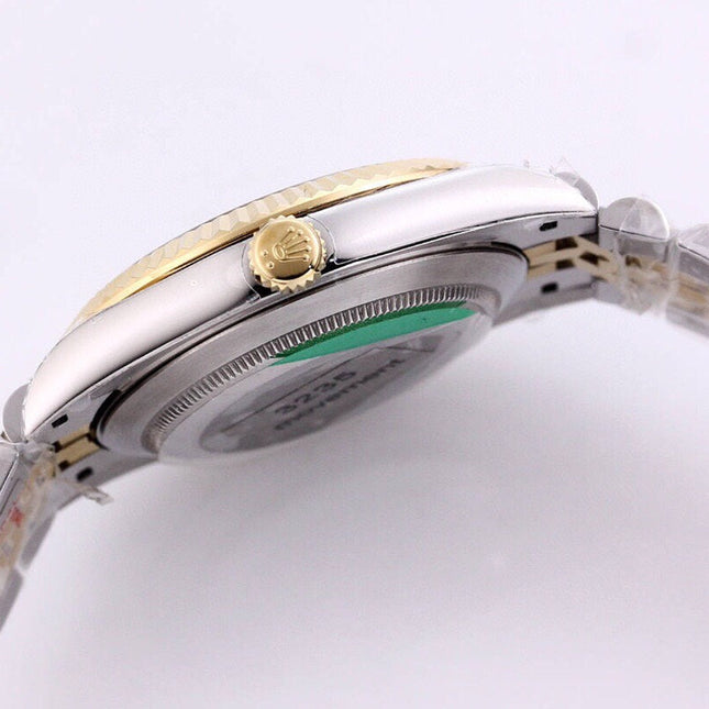DATEJUST 41 TWO-TONE BLACK DIAL DIAMOND NUMERALS