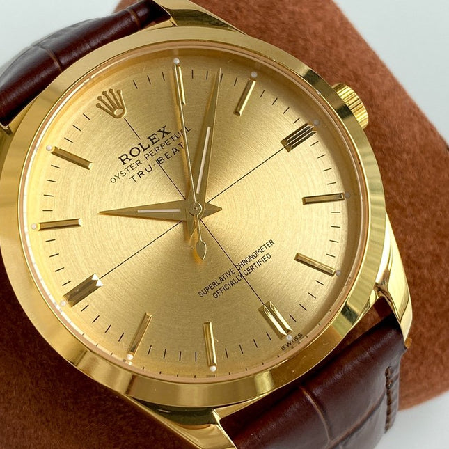 OYSTER PERPETUAL 41 STAINLESS STEEL LEATHER