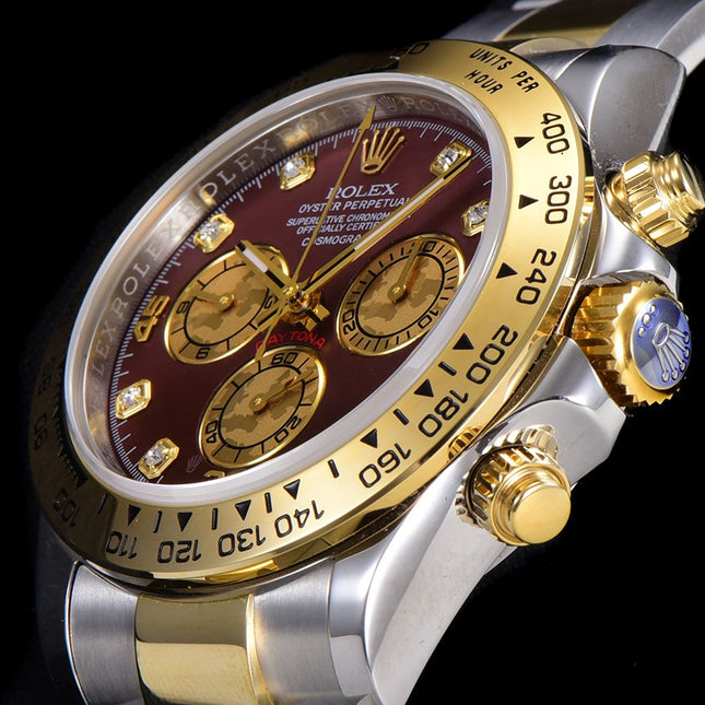 DAYTONA CUSTOM TWO-TONE RED PEARL DIAL