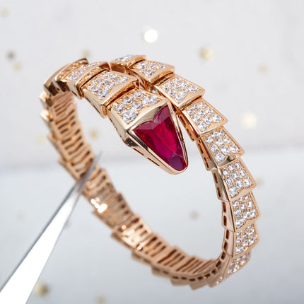 SERPENTI BRACELET 6.8MM PINK GOLD DIAMOND