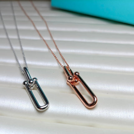 HARDWARE DROP DOUBLE LINK PEDANT NECKLACE