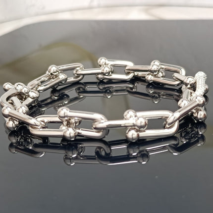 HARDWARE BRACELET PINK GOLD AND SILVER DIAMOND