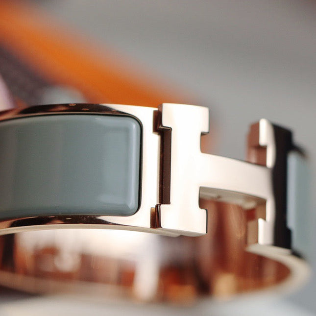 H BRACELET 18MM PINK GOLD BLUE GREEN