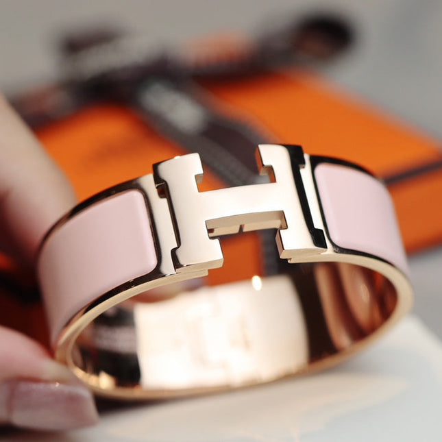 H BRACELET 18MM PINK GOLD