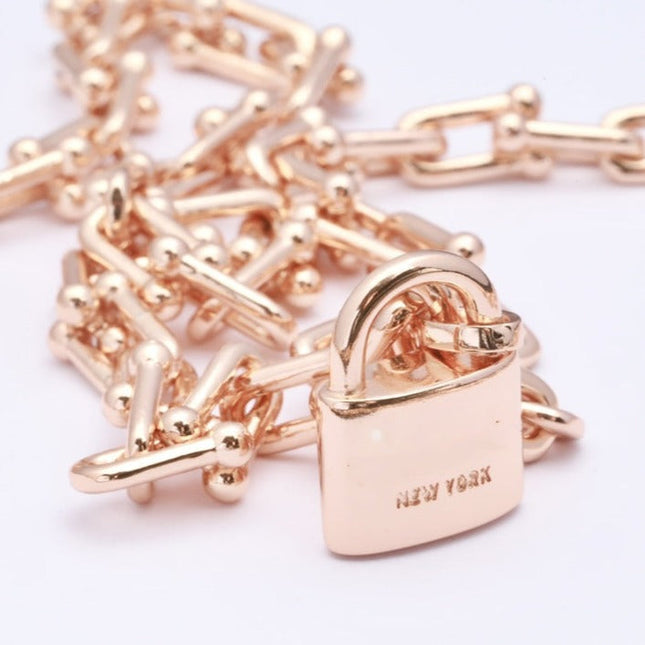 HARDWARE PINK GOLD WRAP NECKLACE