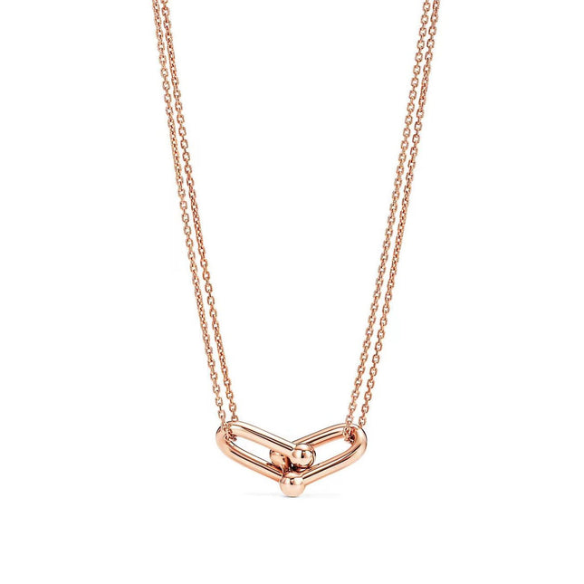 HARDWARE GOLD DOUBLE LINK NECKLACE