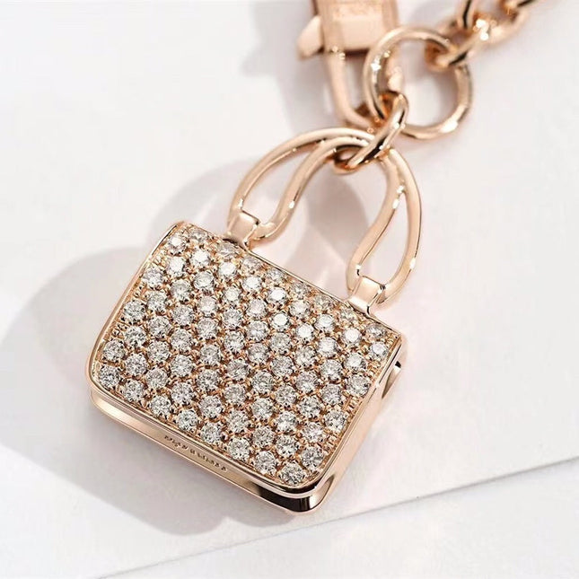 CONSTANCE PINK GOLD DIAMOND NECKLACE