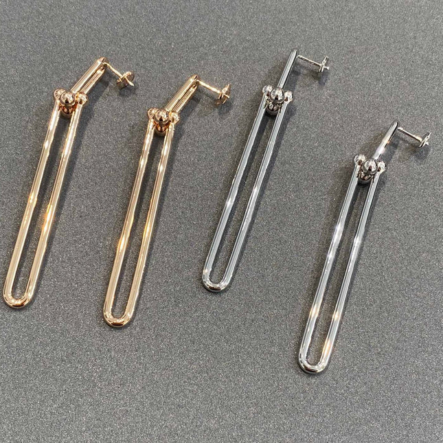 HARDWARE DOUBLE LONG LINK EARRINGS