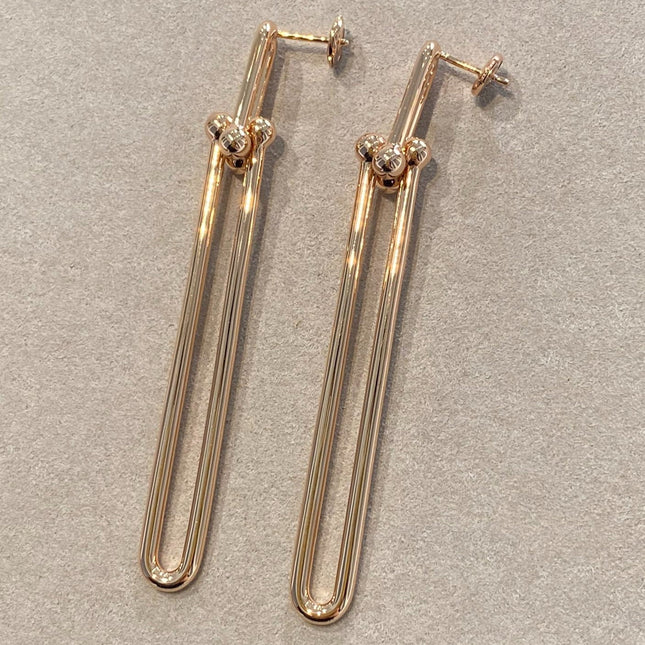 HARDWARE DOUBLE LONG LINK EARRINGS