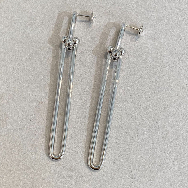 HARDWARE DOUBLE LONG LINK EARRINGS
