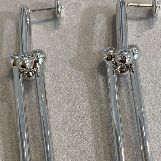 HARDWARE DOUBLE LONG LINK EARRINGS