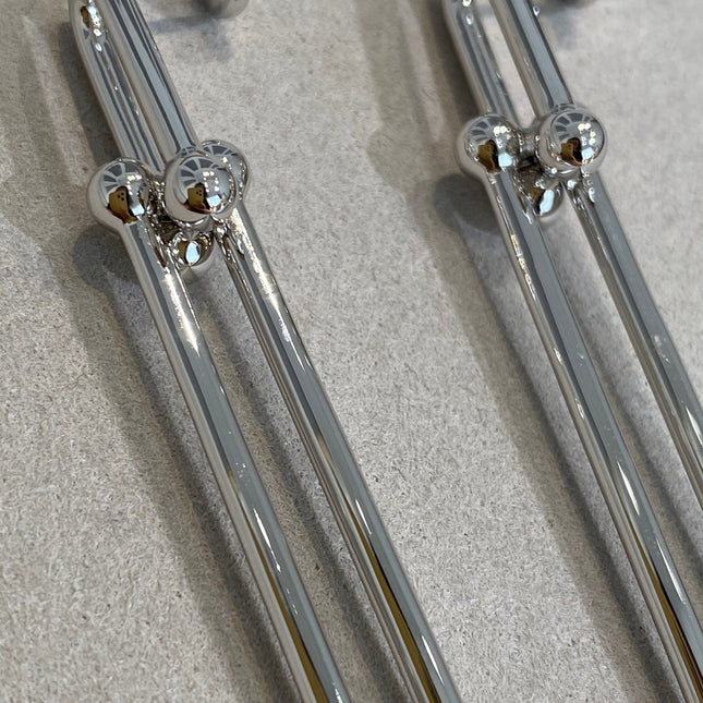 HARDWARE DOUBLE LONG LINK EARRINGS