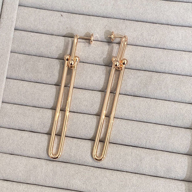 HARDWARE DOUBLE LONG LINK EARRINGS