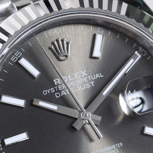 DATEJUST 41 GREY DIAL SILVER CASE