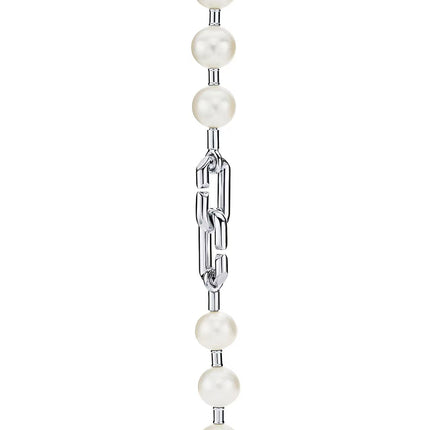 HARDWARE PEARL WRAP NECKLACE
