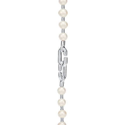 HARDWARE PEARL WRAP NECKLACE