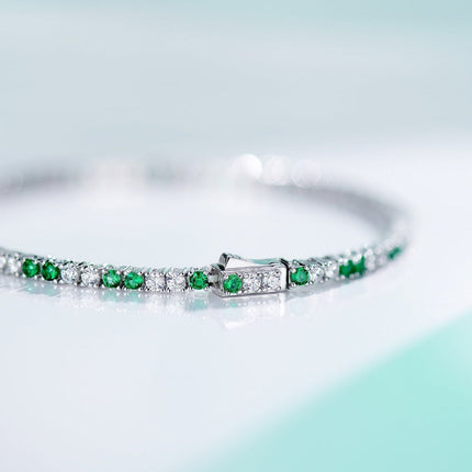 GREEN SPINEL MINI DIAMOND BRACELET