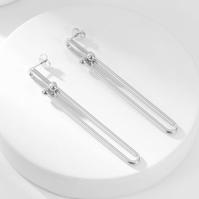 HARDWARE LONG DROP EARRINGS