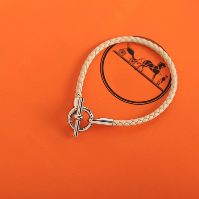 GLENAN SILVER LEATHER BRACELET