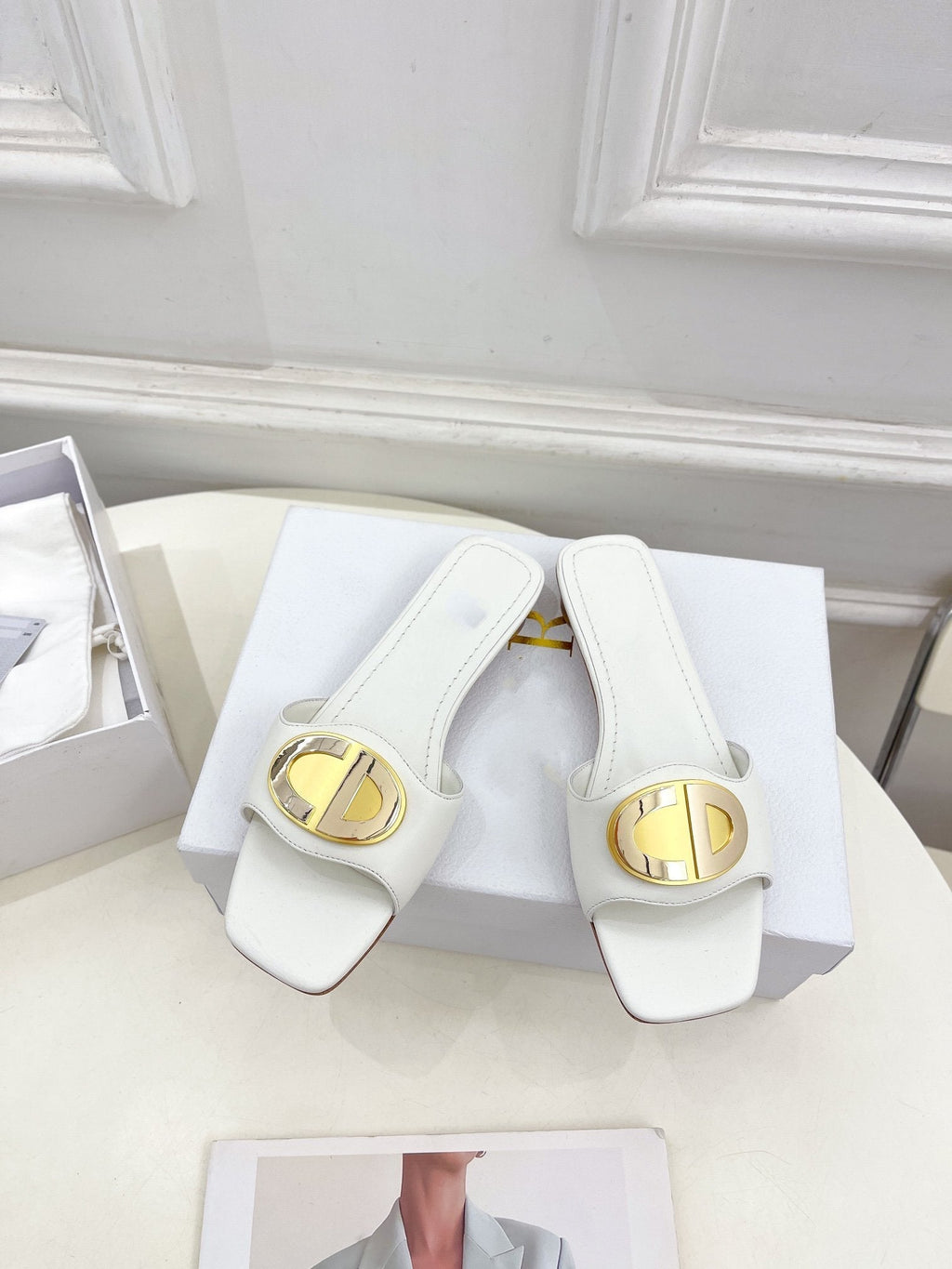 CD FOREVER HEELED 1.5CM WHITE