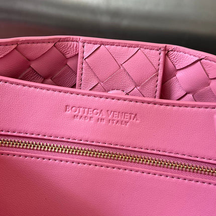 BV MEDIUM ANDIAMO 32CM PINK LAMBSKIN
