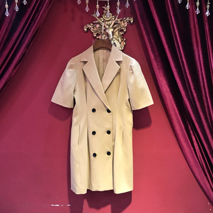 BALENCIAGA 26S SHORT-SLEEVE BLAZER DRESS 245