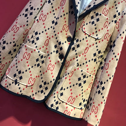 GUCCI 26S GG MONOGRAM PRINT BLAZER 502