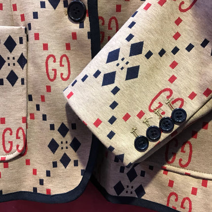 GUCCI 26S GG MONOGRAM PRINT BLAZER 502