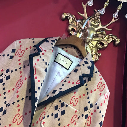 GUCCI 26S GG MONOGRAM PRINT BLAZER 502