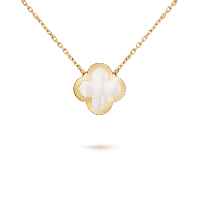 PURE CLOVER PINK GOLD MOP NECKLACE