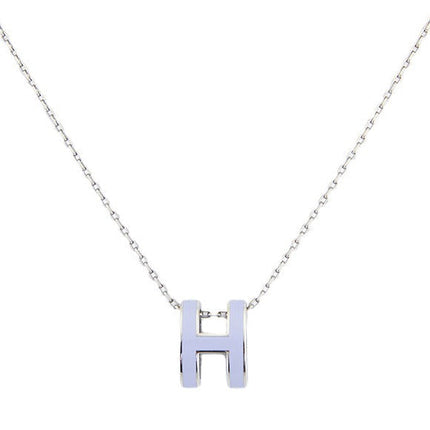 LILAC PURPLE MINI H VIOLET NECKLACE
