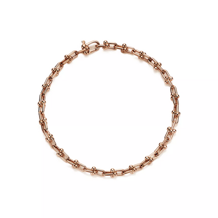 HARDWARE MICRO LINK 44 MOTIF PINK GOLD BRACELET