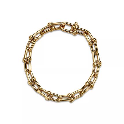 HARDWARE MEDIUM LINK 20 MOTIF GOLD BRACELET