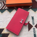 BEARN LONG 17 WALLET IN ROSE RED EPSOM LEATHER