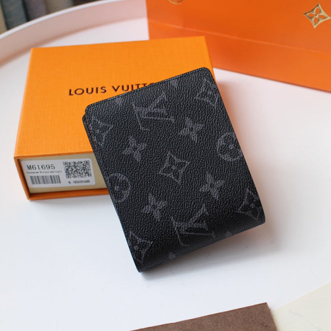 LV 25S MULTIPLE WALLET IN MONOGRAM ECLIPSE COATED CALFSKIN