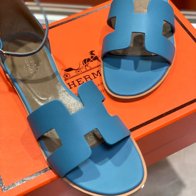 SANTORINI SANDAL CERULEAN CALFSKIN