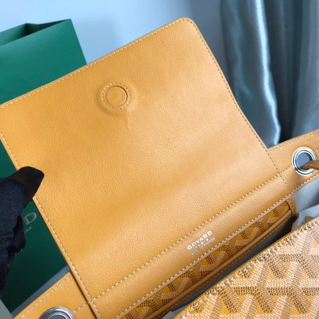 GOYA 26S ROUETTE PM TOTE BAG 30CM IN CARAMEL BROWN CANVAS AND CALFSKIN