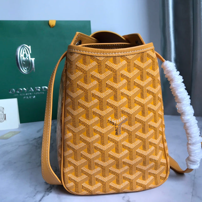GOYA 26S ROUETTE PM TOTE BAG 30CM IN CARAMEL BROWN CANVAS AND CALFSKIN