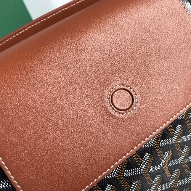 GOYA 26S ROUETTE PM TOTE BAG 30CM IN BROWN CANVAS AND CALFSKIN
