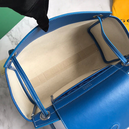 GOYA 26S ROUETTE PM TOTE BAG 30CM IN BLUE CANVAS AND CALFSKIN
