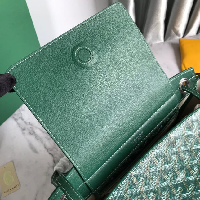 GOYA 26S ROUETTE PM TOTE BAG 30CM IN DARK GREEN CANVAS AND CALFSKIN