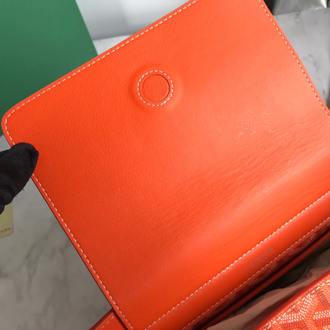 GOYA 26S ROUETTE PM TOTE BAG 30CM IN ORANGE CANVAS AND CALFSKIN