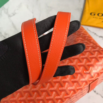 GOYA 26S ROUETTE PM TOTE BAG 30CM IN ORANGE CANVAS AND CALFSKIN