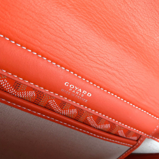 GOYA 26S ROUETTE PM TOTE BAG 30CM IN ORANGE CANVAS AND CALFSKIN