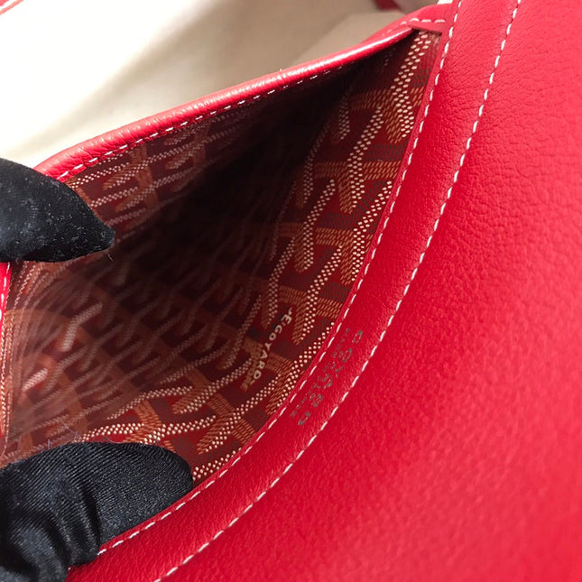 GOYA 26S ROUETTE PM TOTE BAG 30CM IN DARK RED CANVAS AND CALFSKIN