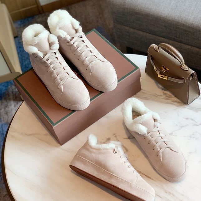 LP WINTER NUAGES HIGH SNEAKERS CREAMY WHITE LAMBSKIN