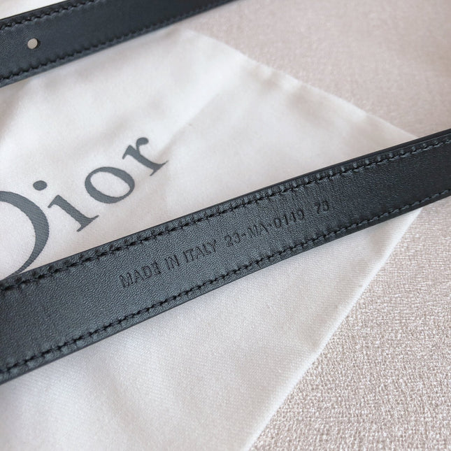 DIOR 25S BELT 20 MM IN BLACK CALFSKIN 613178