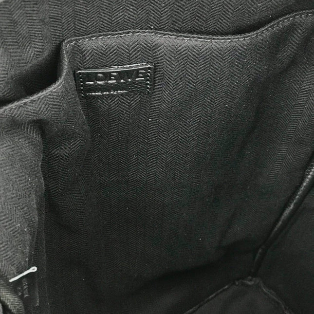 LOE 39 MILITARY BACKPACK IN BLACK SOFT GRAINED CALFSKIN