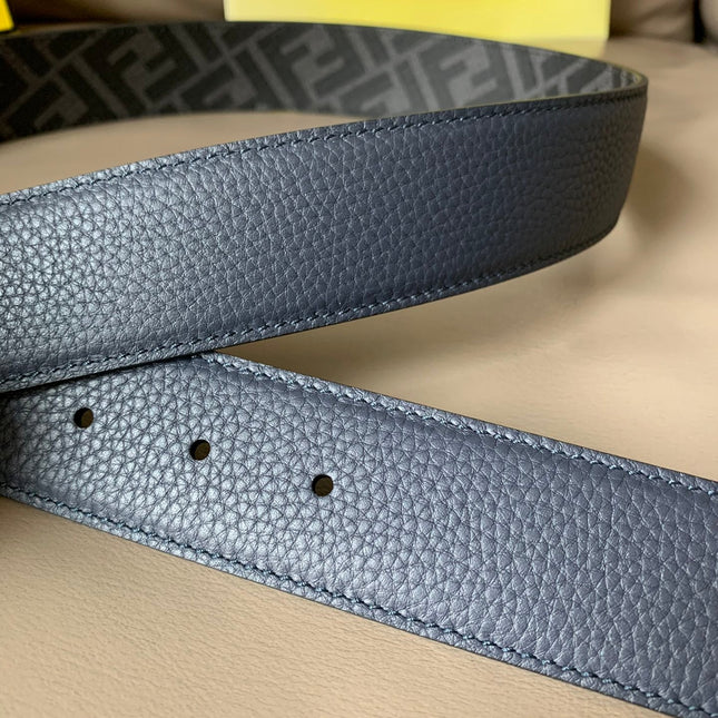 FF BELT IN BLACK CALFSKIN SILVER HARDWARE 178546
